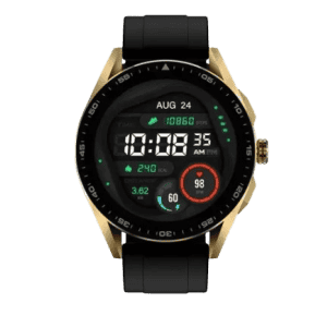 fire boltt Invincible Plus 1.43"AMOLED Display | 4GB Internal Storage Games | Bluetooth Calling Smartwatch | Black Strap