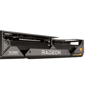ASUS TUF Gaming Radeon RX 7800 XT OC Edition 16GB GDDR6 optimized inside and out for lower temps and durability.