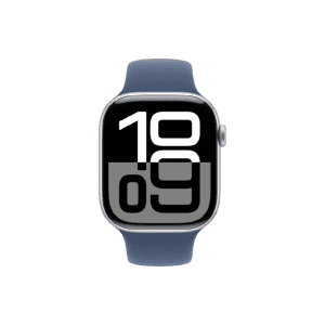 Apple Watch Series 10 | GPS | Cellular | 46mm | M/L |  Silver Aluminium Case With Sport Band | Denim Strap | MWY13HN/A
