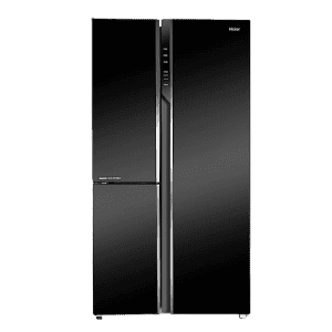 Haier | HRT-683KG | 628L | Frost Free Inverter Triple Door Side by Side Refrigerator | Black Glass