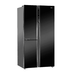 Haier | HRT-683KG | 628L | Frost Free Inverter Triple Door Side by Side Refrigerator | Black Glass