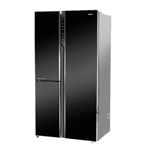 Haier | HRT-683KG | 628L | Frost Free Inverter Triple Door Side by Side Refrigerator | Black Glass