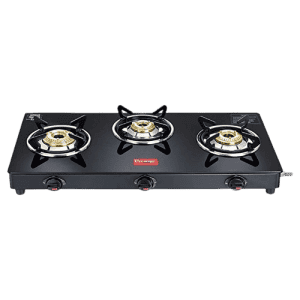 Prestige Marvel Plus Glass top Gas Stove | 3 Burner | GTM 03 | Black