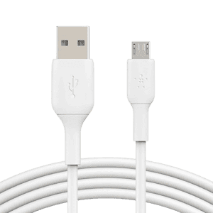 Belkin Micro USB Charging Cable | USB-A | For Android Phones and Tablets | 1 Meter | White