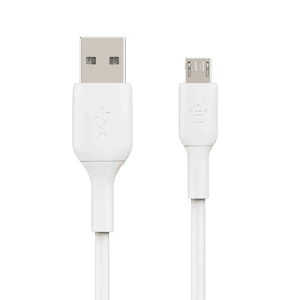Belkin Micro USB Charging Cable | USB-A | For Android Phones and Tablets | 1 Meter | White