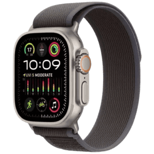Apple Watch Ultra 2 | GPS + Cellular 49mm Titanium Case with Blue/Black Trail Loop Black Strap