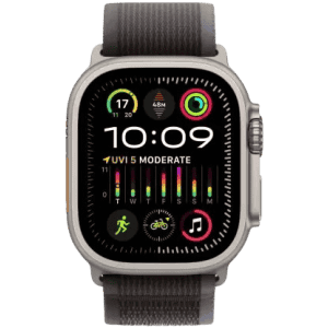 Apple Watch Ultra 2 | GPS + Cellular 49mm Titanium Case with Blue/Black Trail Loop Black Strap