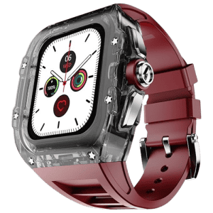 Fire Boltt Diablo Wireless Charging Bluetooth Calling Smartwatch | 49.5mm | Red Strap
