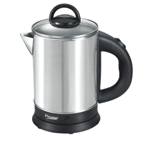 Prestige 1.7 Litres Electric Kettle(PKGSS 1.7)|1500W | 1.7 Litres | Stainless Steel| Automatic Cut-off | Wide Mouth | Power Indicator | Single-Touch Lid Locking |Silver and Black