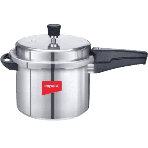Impex Norma 3 L Non-Induction Base Aluminum Pressure Cooker with Outer Lid | Silver