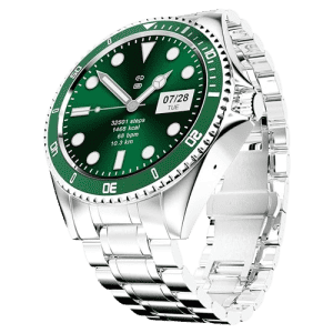Fire-Boltt Quantum Luxury Stainless Steel Design 1.28" Bluetooth Calling Smartwatch  | Green