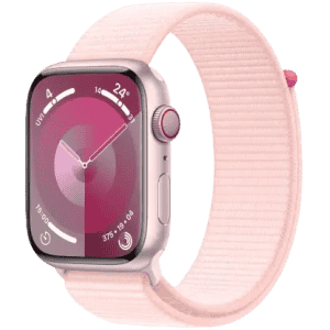 Apple Watch Series 9 | GPS + Cellular 45mm | Pink Case & Light Pink Sport Loop