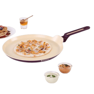 Wonderchef Bellagio Dosa Tawa | 28 cm | Non-Stick Ceramic Coating | Non-Toxic | Pure Aluminium | Purple