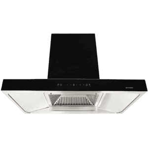 FABER | HOOD JUPITER PLUS | HC SC BK 90 | Baffle Filter | 1500m | 1350 CMH | 3 hr Auto Clean Wall Mounted Chimney Black