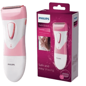 PHILIPS SatinShave Essential Women's Electric Shaver for Legs, Cordless Wet and Dry Use  | HP6306 |  Trimmer 60 min Runtime 10 Length Settings | Multicolor