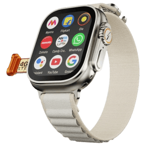 FIRE-BOLTT Oracle Wi-Fi+4G SIM Android OS Wristphone | 49mm Display | In Built GPS | Cloudy Clasp Strap