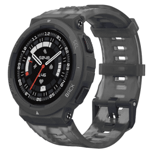Amazfit Active Edge Smart Watch with Stylish Rugged Sport & Fitness Design GPS Workouts & Exercise | 16 Days Battery | Midnight Pulse