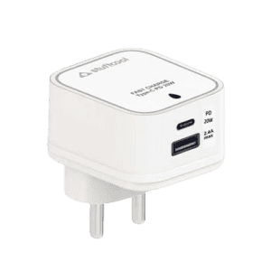 Stuffcool Celox Plus Type C Wall Charger PD 20W+USB-A 2.4-32W | White
