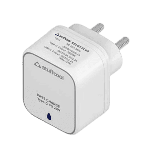 Stuffcool Celox Plus Type C Wall Charger PD 20W+USB-A 2.4-32W | White