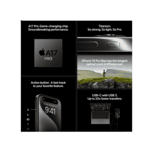 Apple iPhone 15 Pro Max | 1 TB | Natural Titanium