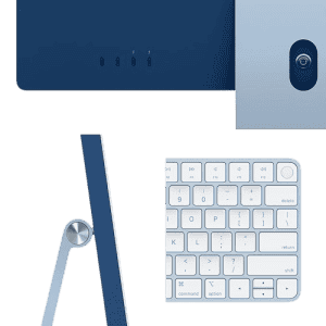 Apple 2023 iMac | MQRQ3HN/A | M3 chip with 8‑core CPU and 10‑core GPU | 8GB Unified Memory | 256GB | Blue