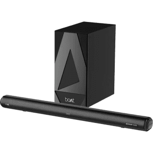 boAt Aavante Bar 1850D with  Dolby Audio, Wireless Subwoofer & EQ Modes 220 W Bluetooth Soundbar | Premium Black