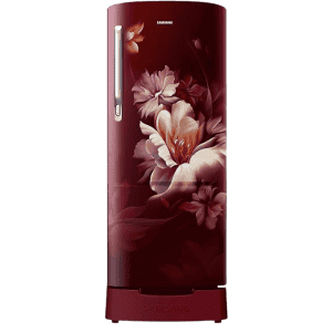 Samsung Digital Inverter Direct-Cool Single Door Refrigerator | 183 L | 3 Star | Midnight Blossom Red | RR20D1823RZ/HL