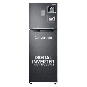 Samsung Frost-Free Double Door Refrigerator | Convertible 3 In 1 Digital Inverter  Appliance | 256L | 3 Star | Black | RT30C3733B1/HL