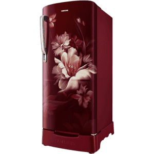 Samsung Digital Inverter Direct-Cool Single Door Refrigerator | 183 L | 3 Star | Midnight Blossom Red | RR20D1823RZ/HL