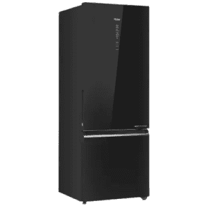 Haier Frost Free Double Door Bottom Mount 2 Star Refrigerator | 445 L | HRB-4952CKG-P | Black Glass
