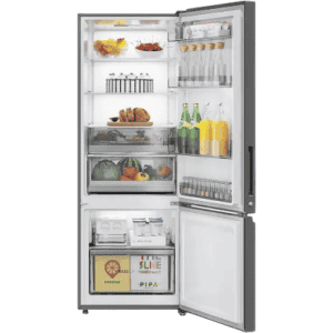 Haier Frost Free Double Door Bottom Mount 2 Star Refrigerator | 445 L | HRB-4952CKG-P | Black Glass