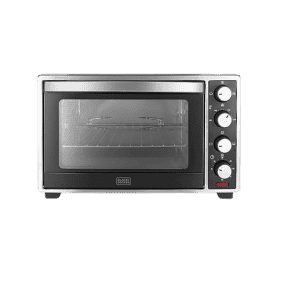 Black+Decker Oven Toaster Grill OTG  with Rotisserie & Convection for Grilling & Baking | 48 L | Full Stainless Steel | BXT04801IN | 2000W | Black,Grey |