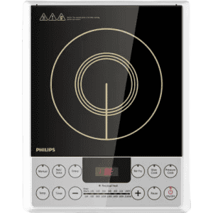 PHILIPS Induction Cooktop | HD4929/01 | Push Button | Silver | Black
