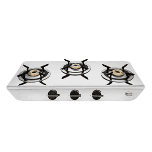 Preethi Stylo Steel Slim Stainless Steel Gas Stove | 3 Burner