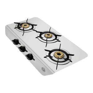 Preethi Stylo Steel Slim Stainless Steel Gas Stove | 3 Burner