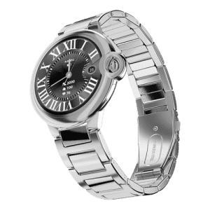 Fire Boltt Topaz  Round Luxury Smartwatch | 1.3 Inch | Silver Metal