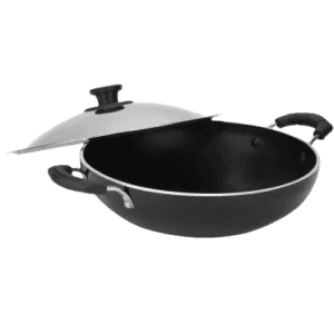 Pigeon Non Stick Big Kadai | SS Lid | Aluminium