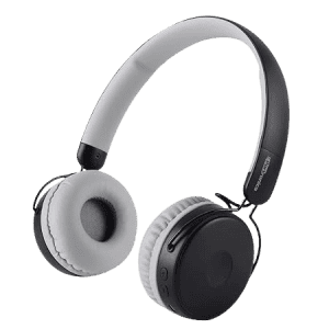 Portronics Muffs M POR-1073 Wireless Bluetooth 5.0 Stereo On-Ear Headphones with Immersive Stereo Sound | Grey