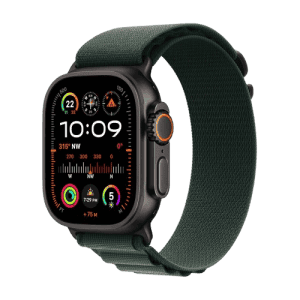 Apple Watch Ultra 2 | GPS | Cellular | 49mm | S Size | Black Titanium with Dark Green Alpine Loop | Dark Green Strap | MX4Q3HN/A