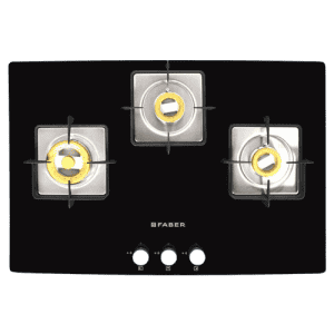 Faber HTG 753 CRS BR CI Glass Top Automatic Hob | 3 Burners