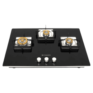 Faber HTG 753 CRS BR CI Glass Top Automatic Hob | 3 Burners