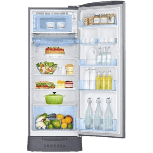 SAMSUNG 230 L Direct Cool Single Door 3 Star Refrigerator | RR24A282YS8/NL |  Elegant Inox