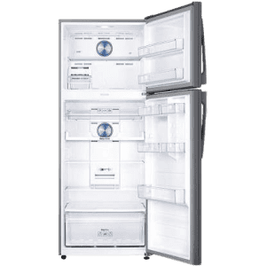 SAMSUNG 478 L Frost Free Double Door 3 Star Convertible Refrigerator | RT49R633ESL/TL | EZ Clean Steel | Silver