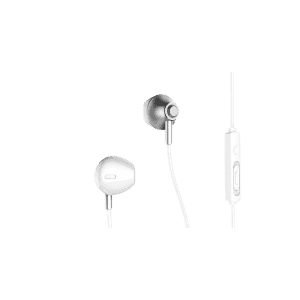Remax | 711 Earphone Wired Headset Noise Cancelling Fashion in-Ear Earphone | Silver