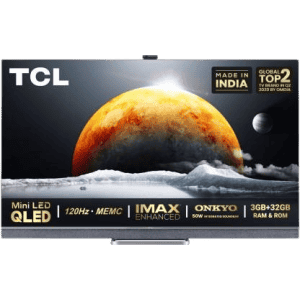 TCL 55 inch-139 cm | QLED Ultra HD-4K Smart Android TV | Mini LED with Video Call Camera  | 55C825 | Graphite Grey