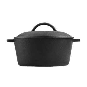 Mr. Butler | Natural Cookware Pre-Seasoned Cast Iron Dutch Oven Pot with Lid | 10 inch |  5 L | Cast Iron
