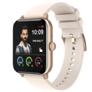 Fire-Boltt Ninja Bluetooth Calling Smartwatch |  SpO2 | Heart Rate Monitoring & AI Voice Assistant | Free Size | Rose Gold
