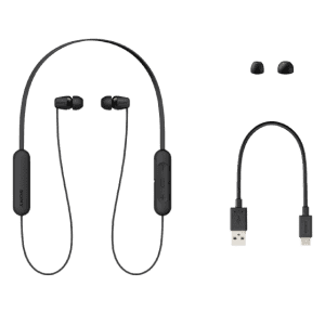 Sony Wireless In-Ear Headphones | WI-C200 | 15 Hours Battery Life | Black