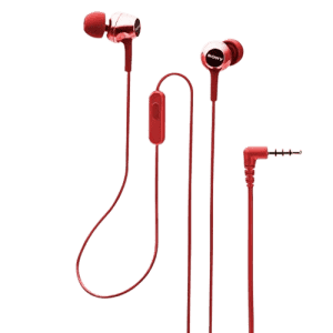 Sony MDR-EX155AP Wired in Ear Headphone with Mic | Red |
