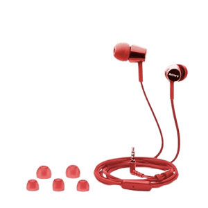 Sony MDR-EX155AP Wired in Ear Headphone with Mic | Red |